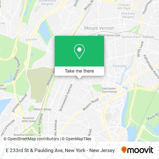 E 233rd St & Paulding Ave map