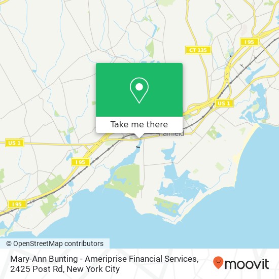 Mapa de Mary-Ann Bunting - Ameriprise Financial Services, 2425 Post Rd