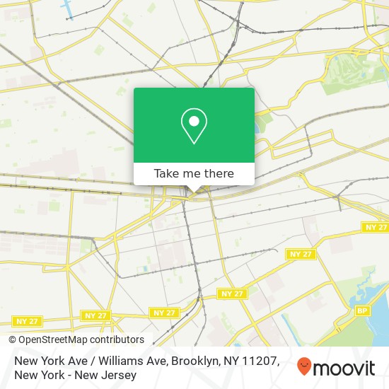 New York Ave / Williams Ave, Brooklyn, NY 11207 map