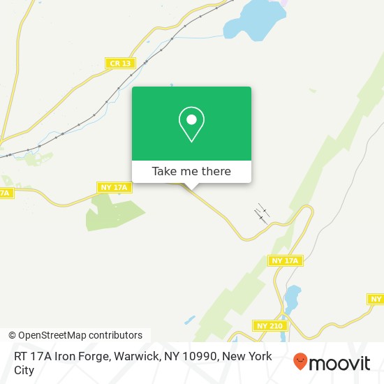 Mapa de RT 17A Iron Forge, Warwick, NY 10990