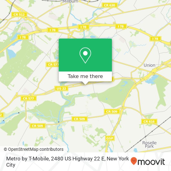 Metro by T-Mobile, 2480 US Highway 22 E map