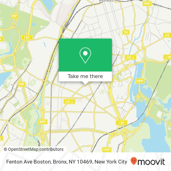 Fenton Ave Boston, Bronx, NY 10469 map