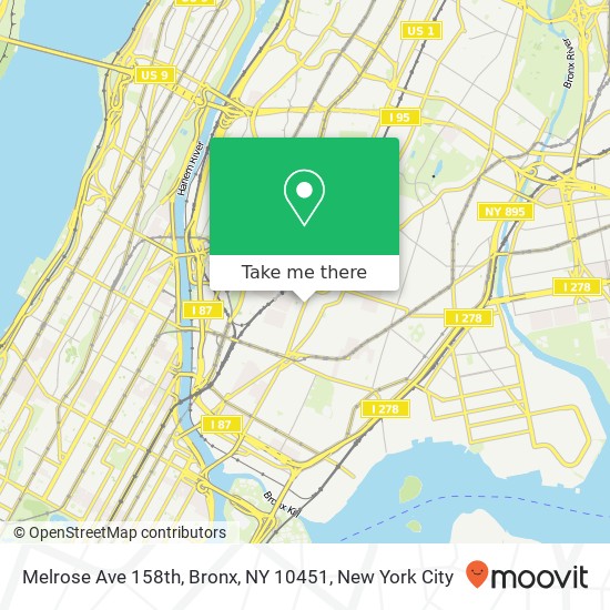 Melrose Ave 158th, Bronx, NY 10451 map