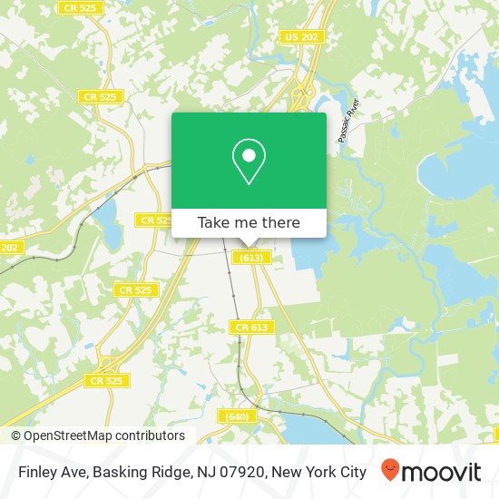 Mapa de Finley Ave, Basking Ridge, NJ 07920