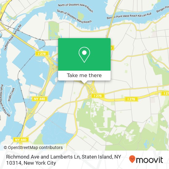 Richmond Ave and Lamberts Ln, Staten Island, NY 10314 map