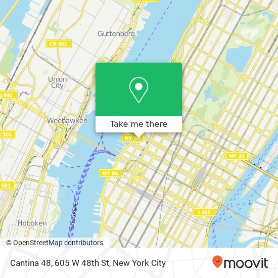 Cantina 48, 605 W 48th St map