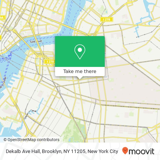 Dekalb Ave Hall, Brooklyn, NY 11205 map