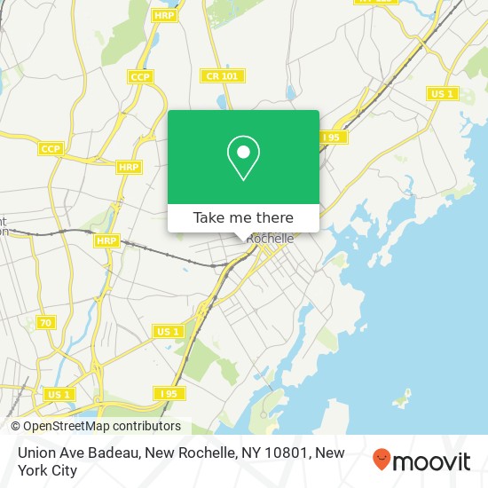 Union Ave Badeau, New Rochelle, NY 10801 map