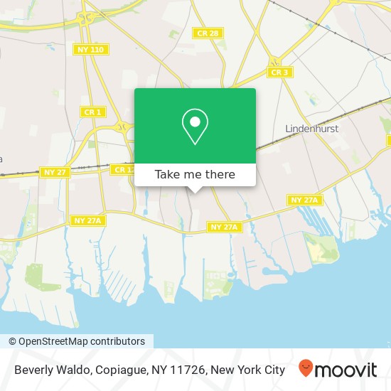 Beverly Waldo, Copiague, NY 11726 map