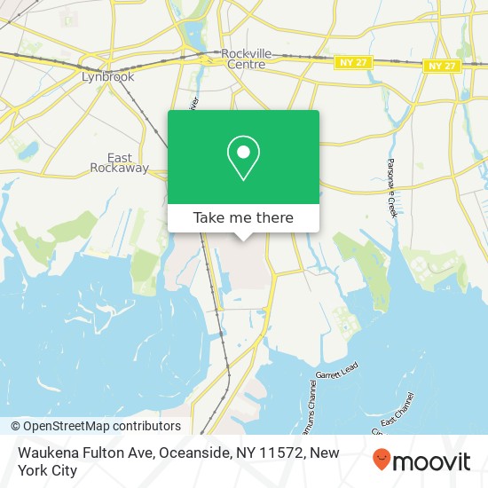 Mapa de Waukena Fulton Ave, Oceanside, NY 11572