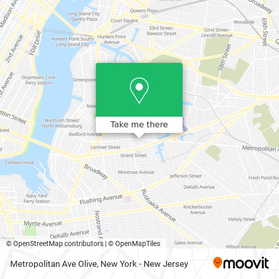 Mapa de Metropolitan Ave Olive