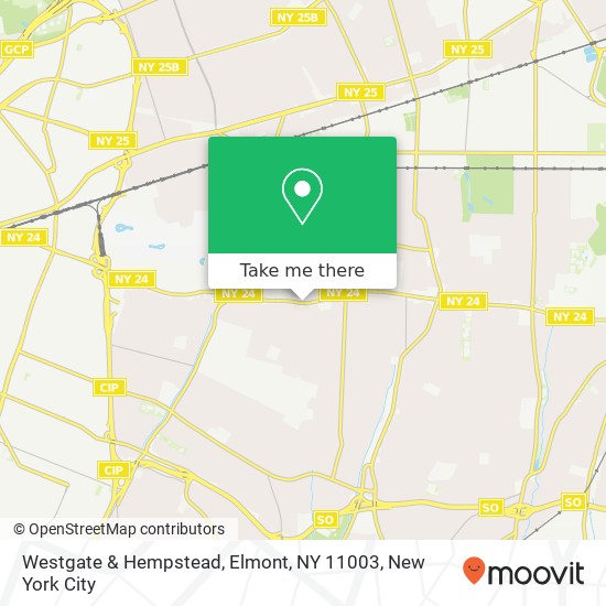 Westgate & Hempstead, Elmont, NY 11003 map