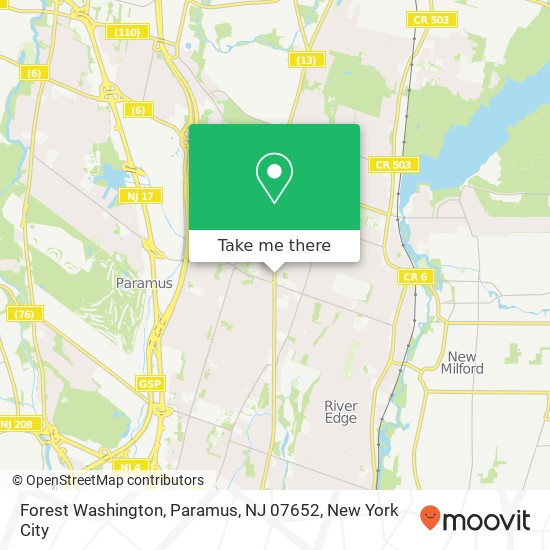 Mapa de Forest Washington, Paramus, NJ 07652