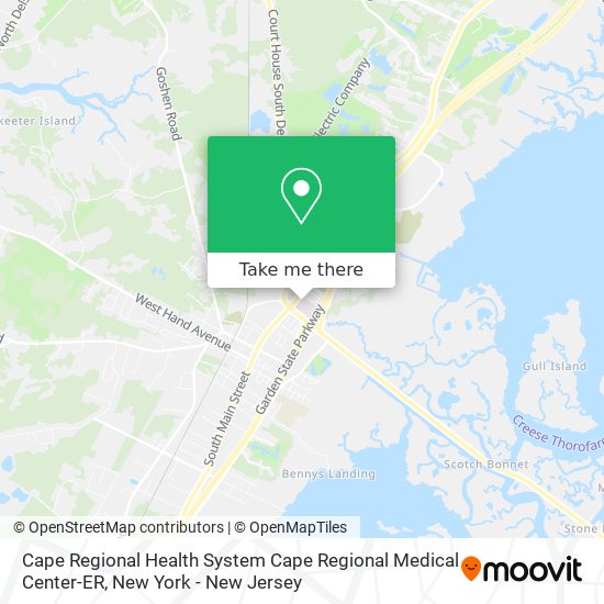 Cape Regional Health System Cape Regional Medical Center-ER map