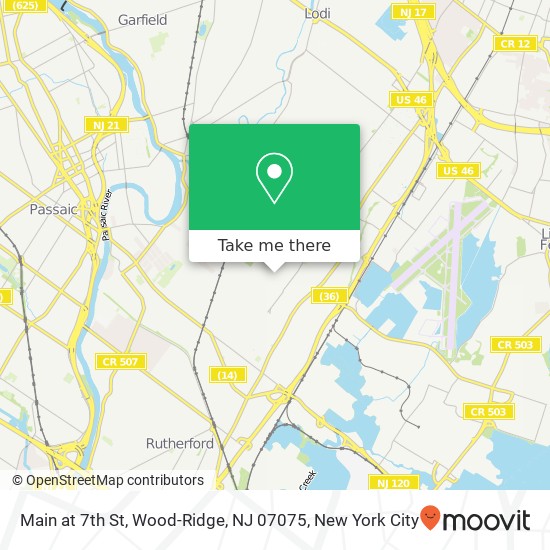 Mapa de Main at 7th St, Wood-Ridge, NJ 07075