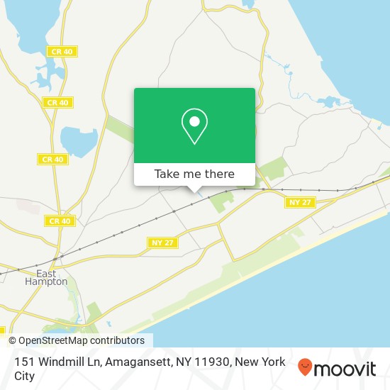 151 Windmill Ln, Amagansett, NY 11930 map