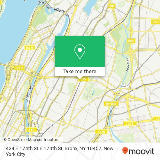 424,E 174th St E 174th St, Bronx, NY 10457 map