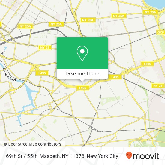 Mapa de 69th St / 55th, Maspeth, NY 11378