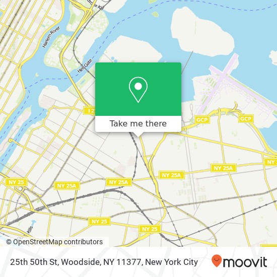 Mapa de 25th 50th St, Woodside, NY 11377
