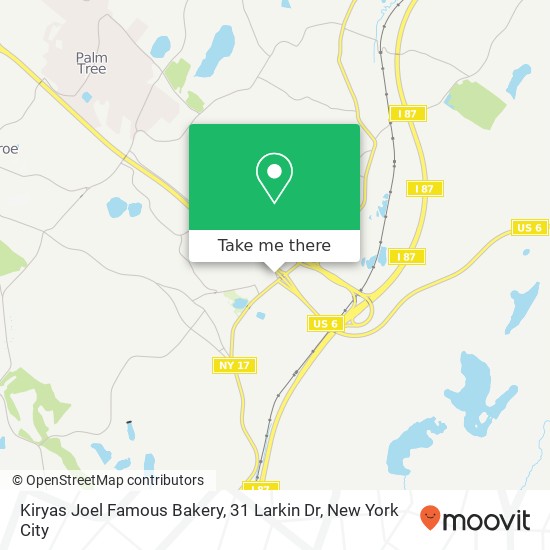 Mapa de Kiryas Joel Famous Bakery, 31 Larkin Dr