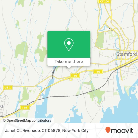 Mapa de Janet Ct, Riverside, CT 06878