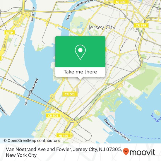 Van Nostrand Ave and Fowler, Jersey City, NJ 07305 map