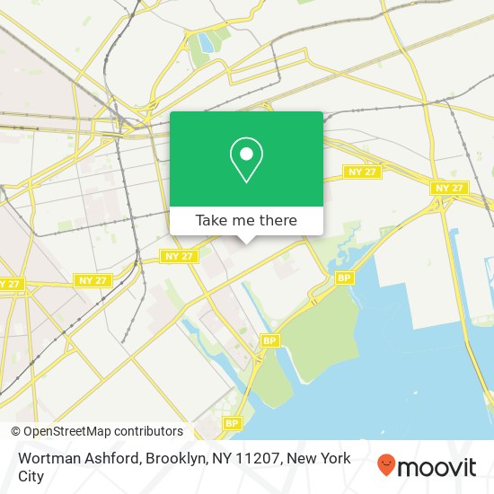 Mapa de Wortman Ashford, Brooklyn, NY 11207