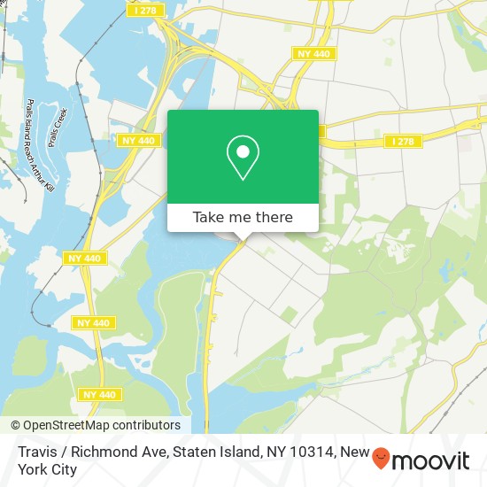 Travis / Richmond Ave, Staten Island, NY 10314 map