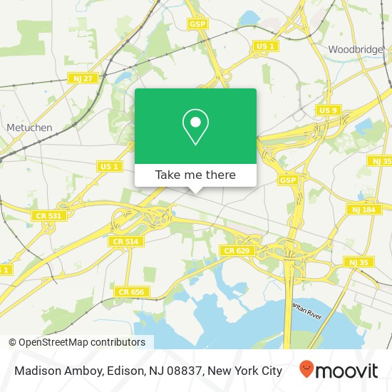 Madison Amboy, Edison, NJ 08837 map