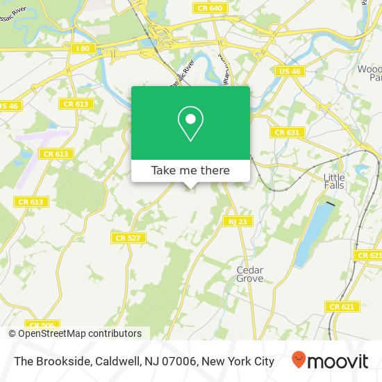 Mapa de The Brookside, Caldwell, NJ 07006