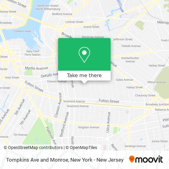 Tompkins Ave and Monroe map