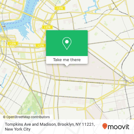 Mapa de Tompkins Ave and Madison, Brooklyn, NY 11221