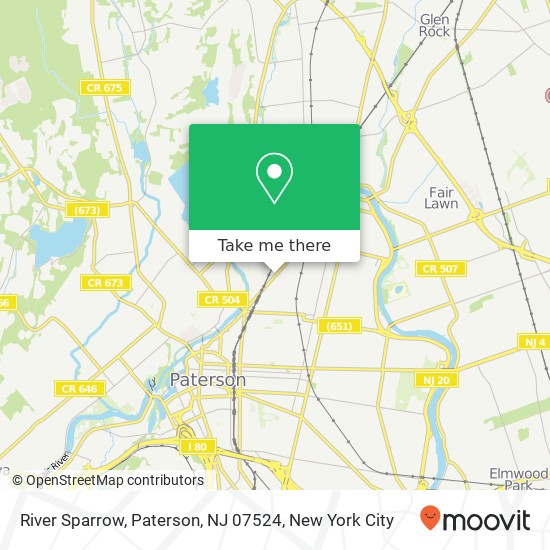 Mapa de River Sparrow, Paterson, NJ 07524