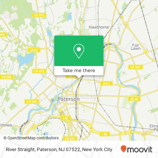 Mapa de River Straight, Paterson, NJ 07522