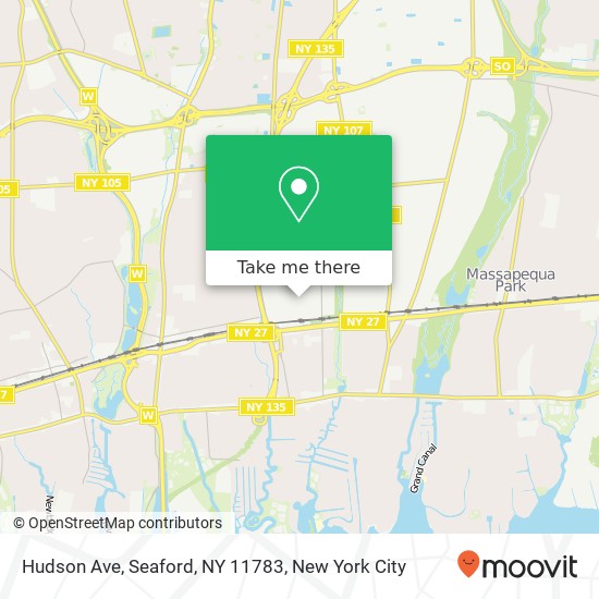 Mapa de Hudson Ave, Seaford, NY 11783