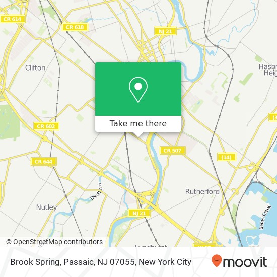 Mapa de Brook Spring, Passaic, NJ 07055