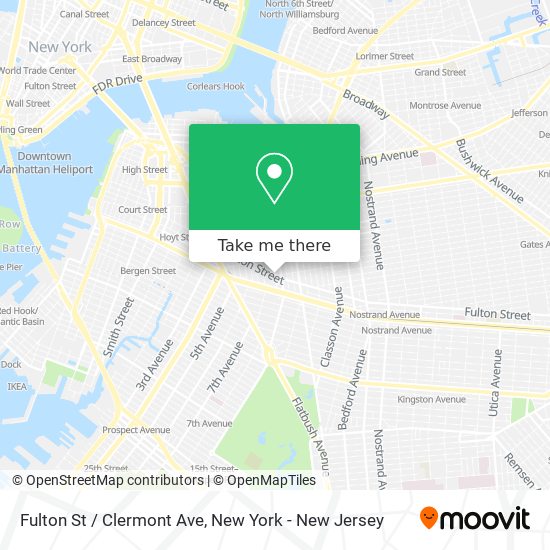 Fulton St / Clermont Ave map