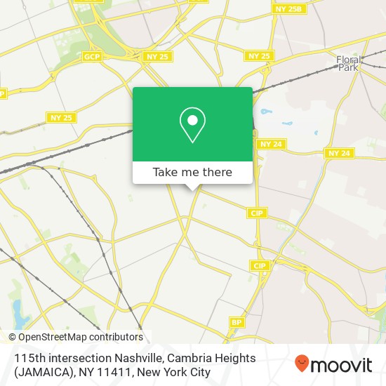 115th intersection Nashville, Cambria Heights (JAMAICA), NY 11411 map