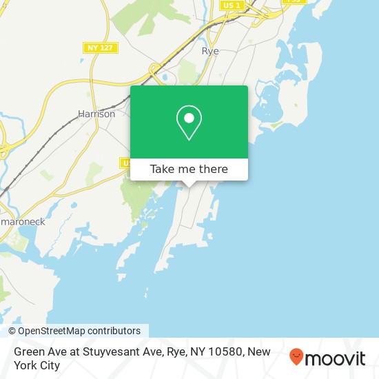 Mapa de Green Ave at Stuyvesant Ave, Rye, NY 10580
