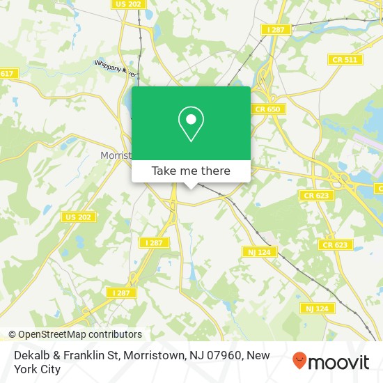Dekalb & Franklin St, Morristown, NJ 07960 map