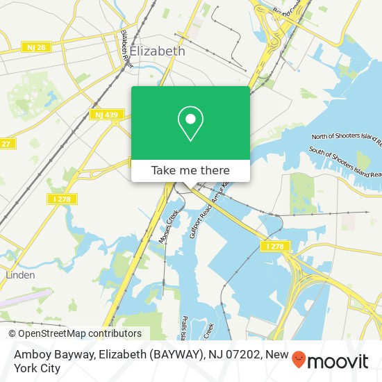 Amboy Bayway, Elizabeth (BAYWAY), NJ 07202 map