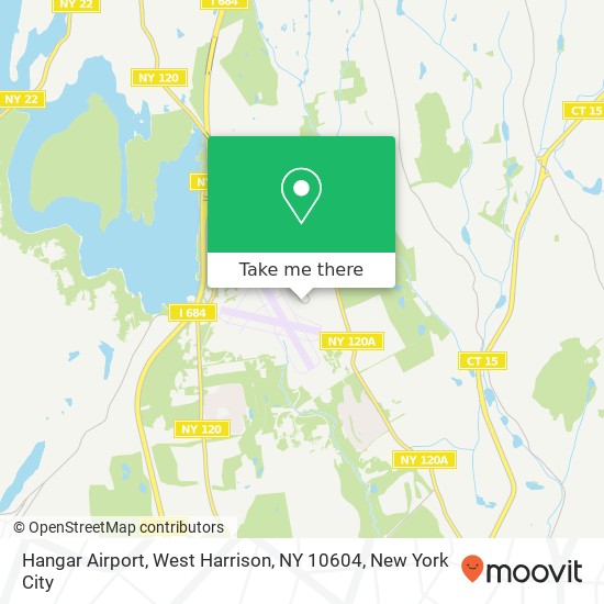 Mapa de Hangar Airport, West Harrison, NY 10604