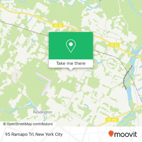 Mapa de 95 Ramapo Trl, Branchburg Twp, NJ 08876