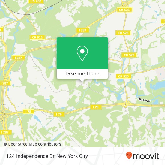 Mapa de 124 Independence Dr, Basking Ridge, NJ 07920