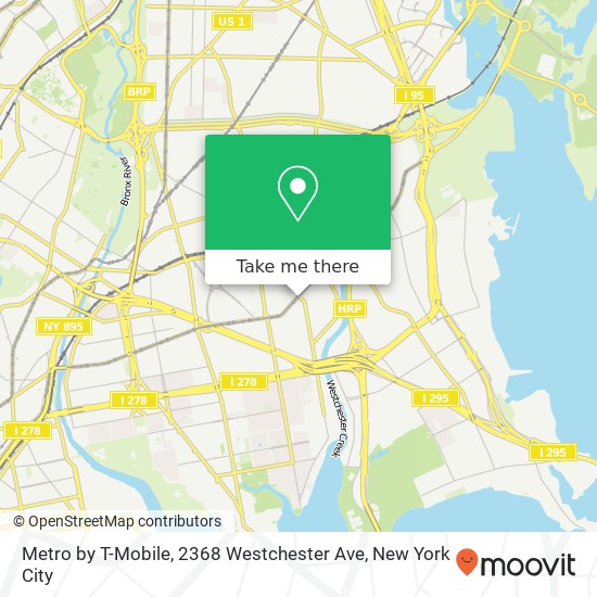 Mapa de Metro by T-Mobile, 2368 Westchester Ave