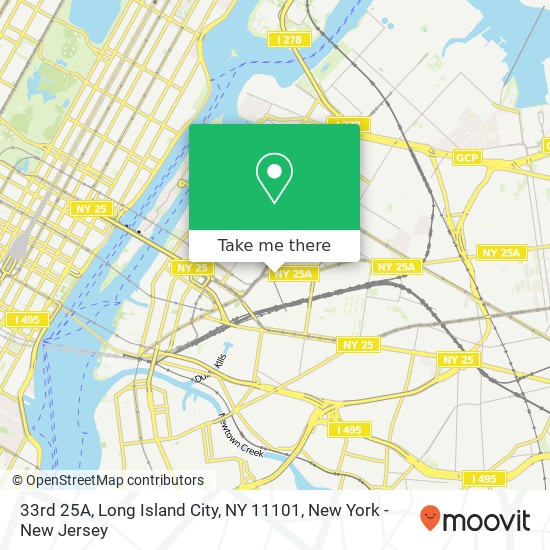 Mapa de 33rd 25A, Long Island City, NY 11101