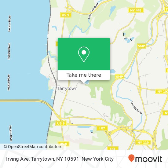 Mapa de Irving Ave, Tarrytown, NY 10591