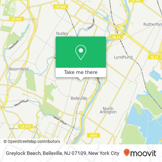 Greylock Beech, Belleville, NJ 07109 map