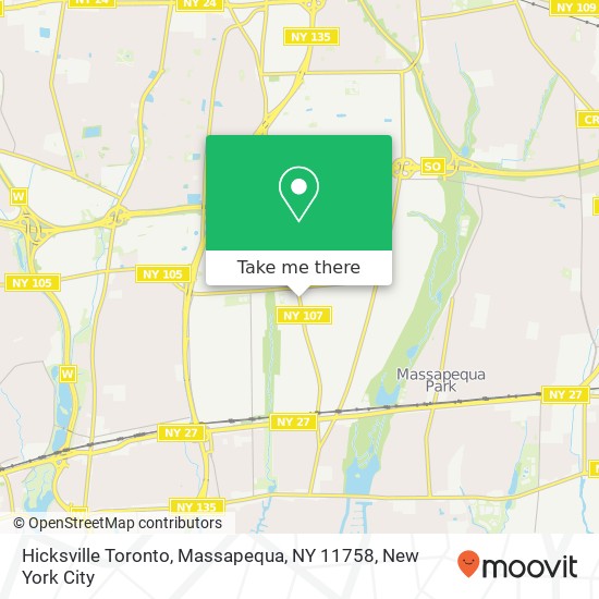 Hicksville Toronto, Massapequa, NY 11758 map