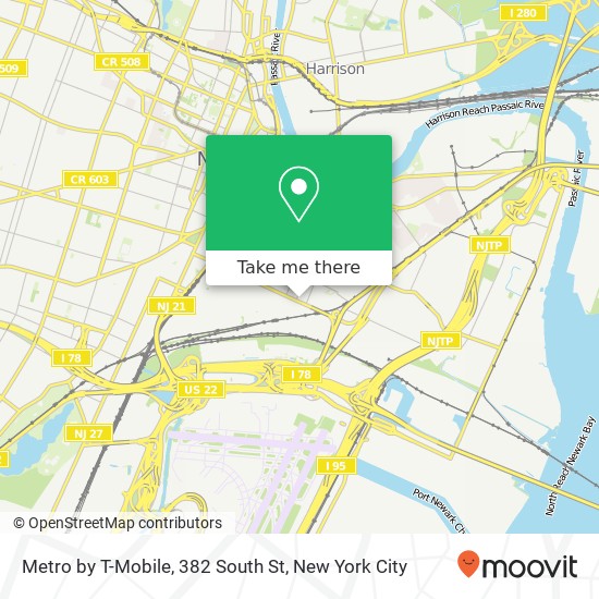 Mapa de Metro by T-Mobile, 382 South St